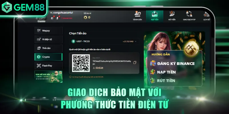 Giao dịch bảo mật với phương thức tiền điện tử