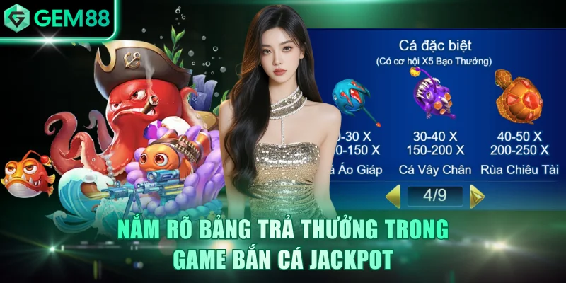 Nắm rõ bảng trả thưởng trong game bắn cá jackpot